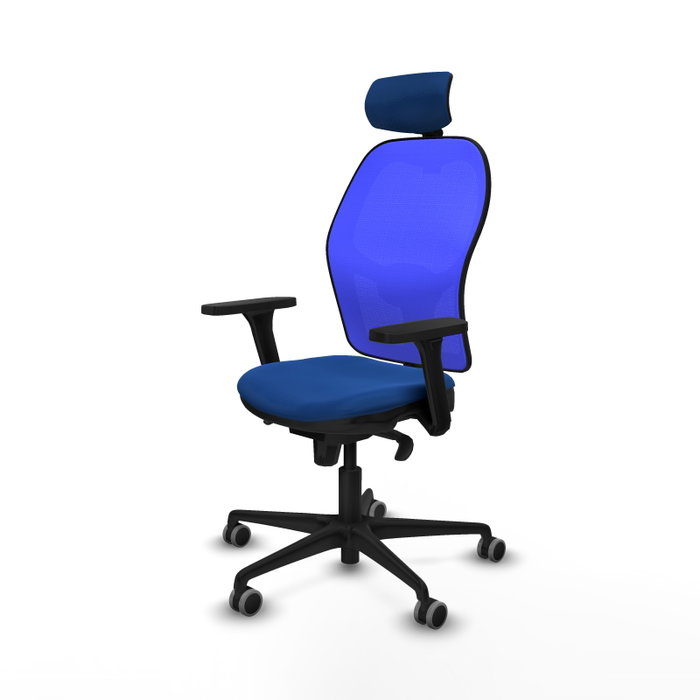 PIQUERAS Y CRESPO Silla de oficina Jorquera Azul con mecanismo Sincro