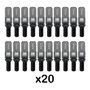 Omp Juego de 20 Tornillos con Protector de Aluminio Negro y Plata M14x1.25