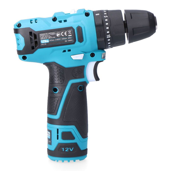 Koma Tools Taladro Percutor 12V 12V-TP-K con Batería 2.0Ah, Carga USB-C, Cargador 50W, Maletín y Juego de 130 Accesorios (Portapuntas y Puntas)