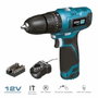 Koma Tools Kit taladro percutor 12 V con batería 2.0 Ah y accesorios