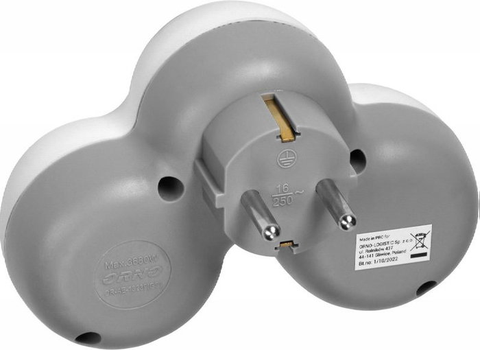 ORNO Or-ae-13239(gs) Ladron con 3 Tomas Schuko, Alargadera o Regleta de Conexion Electrica