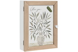 DKD Home Decor Guardallaves Shabby Blanco Verde 4 Unidades 6 x 26 x 20 cm MDF