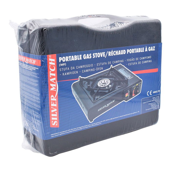 Silver Match Cocina Portátil de Gas 1 Fuego 20 kW 146 g/h Camping Exterior