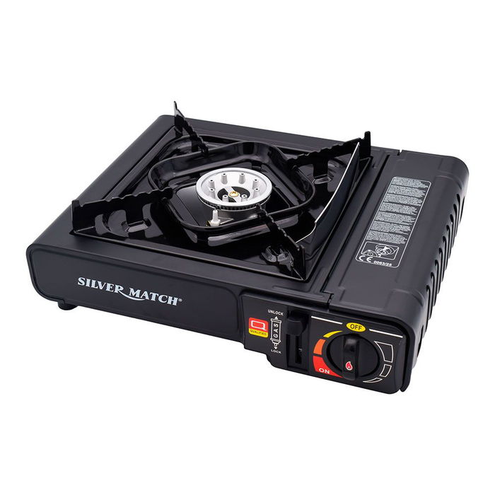 Silver Match Cocina Portátil de Gas 1 Fuego 20 kW 146 g/h Camping Exterior