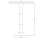DKD Home Decor Mesita Auxiliar Moderna Blanco Dorado Metal Marmol 41 x 58 x 41 cm