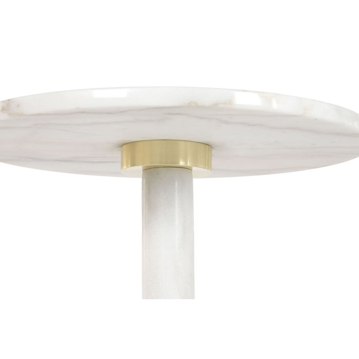 Mesa auxiliar Home ESPRIT Blanco Dorado 41 X 41 X 58 CM Mesa auxiliar Home ESPRIT Blanco Dorado 41 X 41 X 58 CM