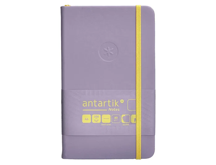 Antartik Cuaderno Antartik Notes tapa dura A6 hojas lisas morado y amarillo