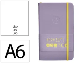 Antartik Cuaderno Antartik Notes tapa dura A6 hojas lisas morado y amarillo