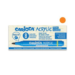 Rotulador Acrilico Carioca Paint Marker Punta Maxi Naranja (Set de 8)