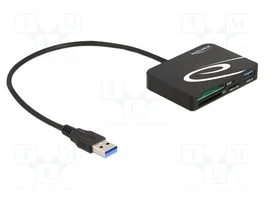 DeLOCK 91756 Lector de tarjetas XQD/SD/Micro SD con puerto USB Tipo-A