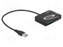 DeLOCK 91756 Lector de tarjetas XQD/SD/Micro SD con puerto USB Tipo-A