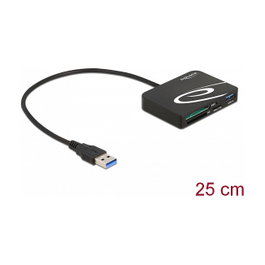 DeLOCK Lector de tarjetas 91756 para XQD/SD/Micro SD con puerto USB Tipo-A Negro