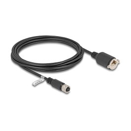 DeLOCK Cable Ethernet M12 a RJ45 Cat5e FTP 3 m Negro