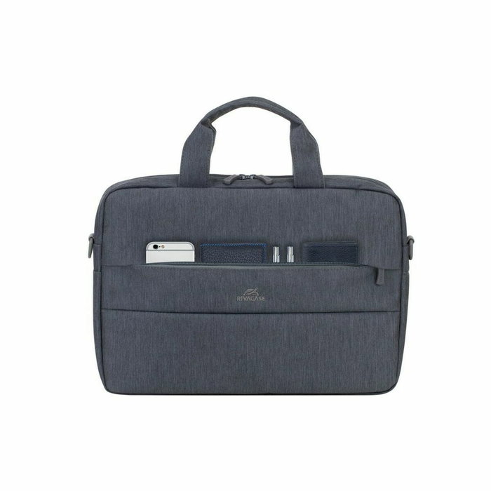 Rivacase Maletín 7522 Portátil 14 Pulgadas Antirrobo Compartimento Acolchado Correa Ajustable Gris
