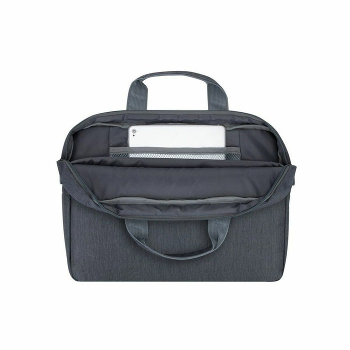 Rivacase Maletín 7522 Portátil 14 Pulgadas Antirrobo Compartimento Acolchado Correa Ajustable Gris