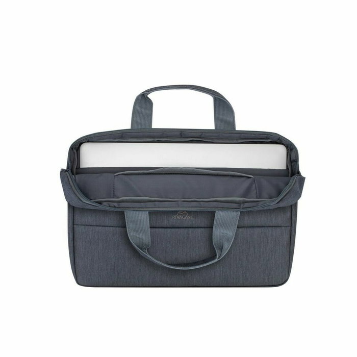 Rivacase Maletín 7522 Portátil 14 Pulgadas Antirrobo Compartimento Acolchado Correa Ajustable Gris