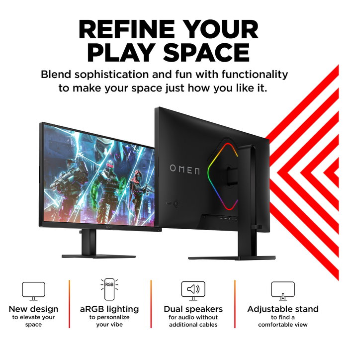 HP OMEN 27qs Monitor Gaming 27 pulg QHD 240Hz IPS Black