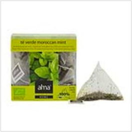 ALMA HOME Té Verde Moroccan Mint Infusion, 15 Pirámides, Ecológico