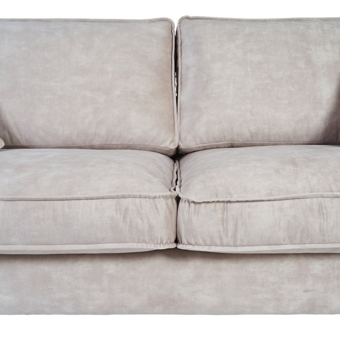 Sofá 4 Plazas Beige Tejido Salón 266 X 93 X 97 cm