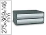 Cep Fichero Cajones Sobremesa Moov Up Reciclado 80% 2 Cajones Color Gris 275x369x146 mm
