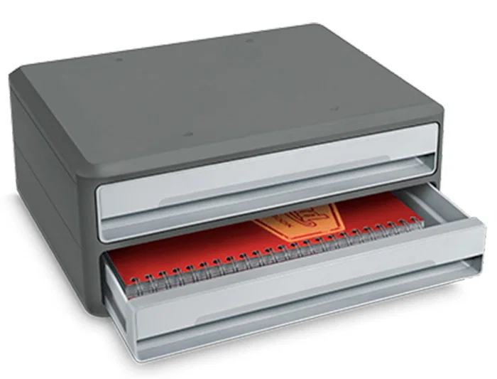 Cep Fichero Cajones Sobremesa Moov Up Reciclado 80% 2 Cajones Color Gris 275x369x146 mm