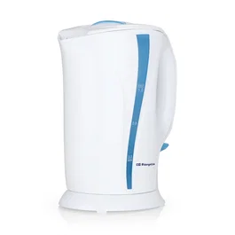 Orbegozo KT-5002 Hervidor eléctrico 1 L 1650 W con filtro desmontable, apagado automático, blanco y azul