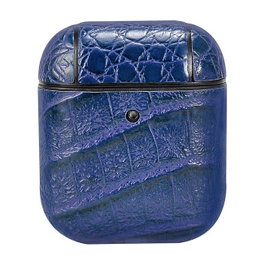 Terratec AirBox Funda para AirPods con patrón de cocodrilo, Azul