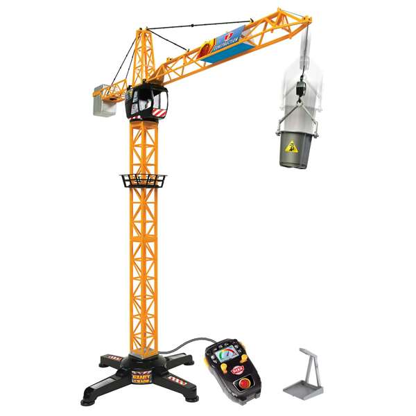 Grúa gigante con control remoto, gancho de carga, cabrestante de cuerda y pala 100 cm