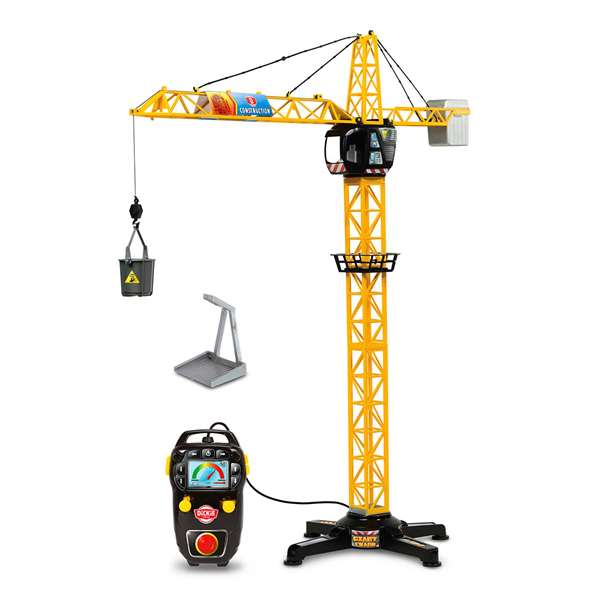 Grúa gigante con control remoto, gancho de carga, cabrestante de cuerda y pala 100 cm