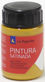 LA PAJARITA Pack de 6 botes de pintura satinada Amarillo óxido
