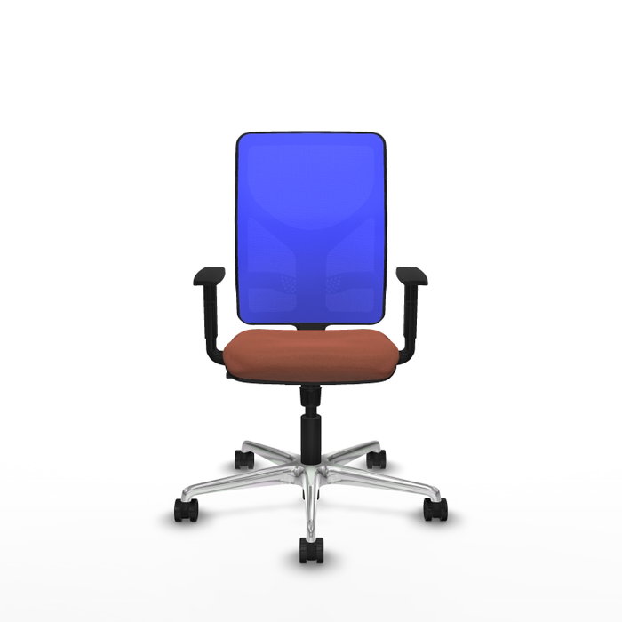 PIQUERAS Y CRESPO Silla de oficina Motilla con mecanismo Sincro, Tela Marrón y Malla Azul PIQUERAS Y CRESPO Silla de oficina Motilla con mecanismo Sincro, Tela Marrón y Malla Azul