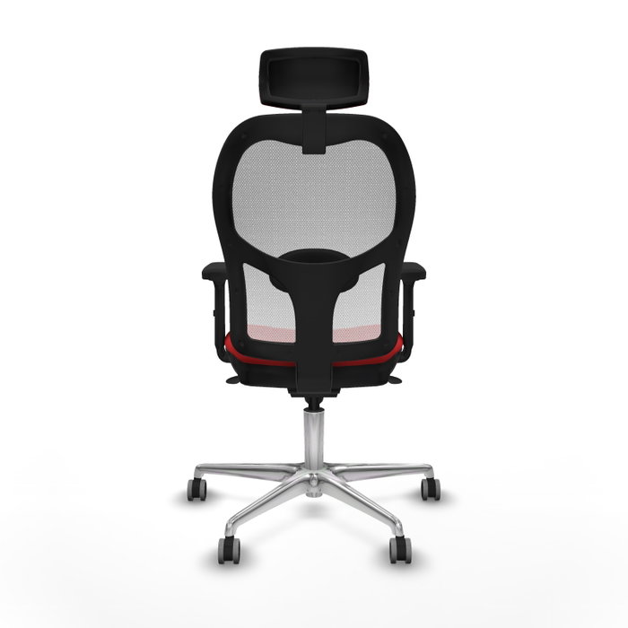 PIQUERAS Y CRESPO Silla de oficina Jorquera con mecanismo Sincro, Rojo y Blanco