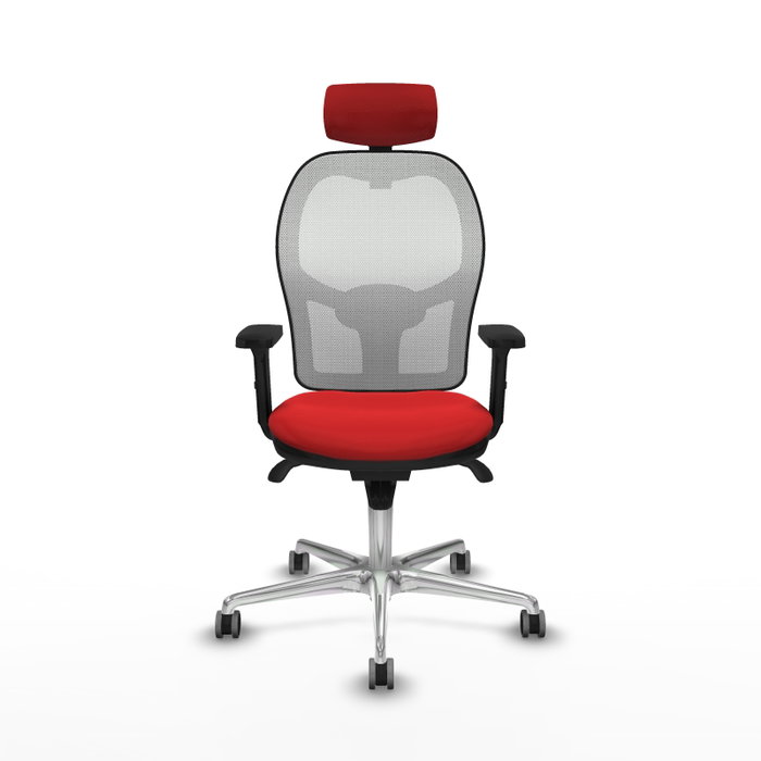PIQUERAS Y CRESPO Silla de oficina Jorquera con mecanismo Sincro, Rojo y Blanco