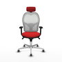 PIQUERAS Y CRESPO Silla de oficina Jorquera con mecanismo Sincro, Rojo y Blanco