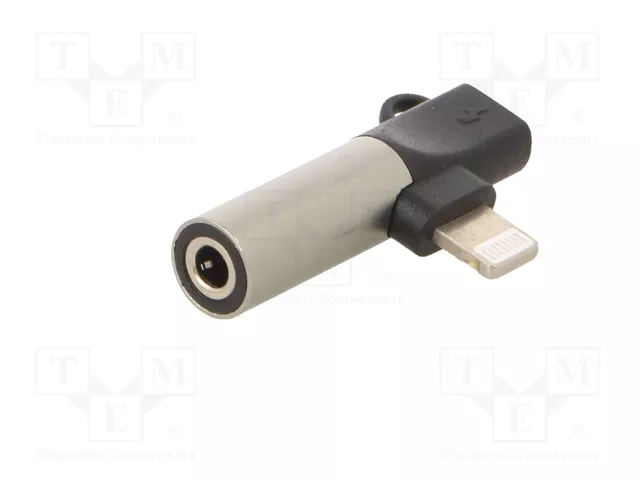 AKYGA Adaptador de Apple Lightning a Jack 3,5mm Plateado AKYGA Adaptador de Apple Lightning a Jack 3,5mm Plateado