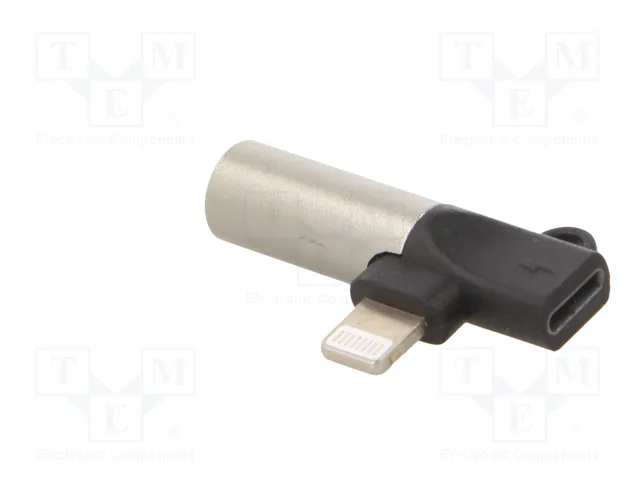 AKYGA Adaptador de Apple Lightning a Jack 3,5mm Plateado AKYGA Adaptador de Apple Lightning a Jack 3,5mm Plateado