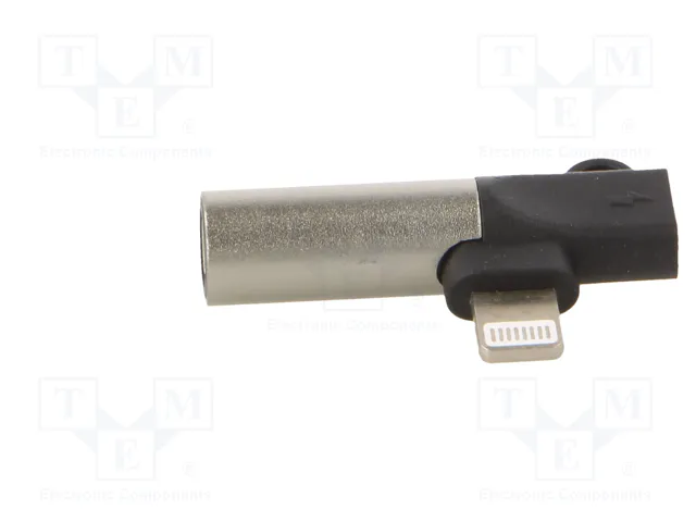 AKYGA Adaptador de Apple Lightning a Jack 3,5mm Plateado AKYGA Adaptador de Apple Lightning a Jack 3,5mm Plateado