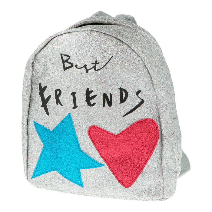 Mochila Inca Brillantina Best Friends Vuelta al Cole Plata o Rojo