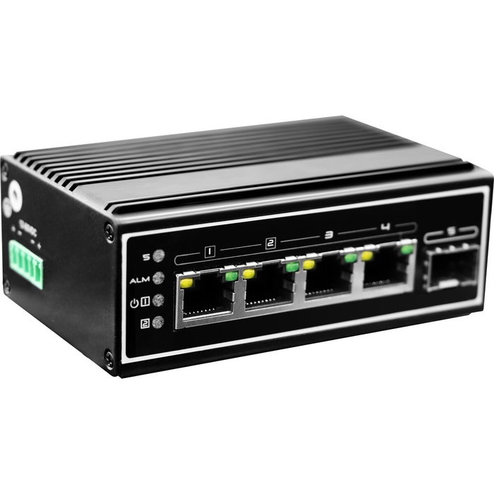 LevelOne IGP-0502 Switch Gigabit Industrial PoE+ de 5 Puertos