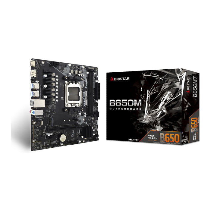 Biostar B650MT Micro ATX, Socket AM5, Chipset AMD B650, DDR5
