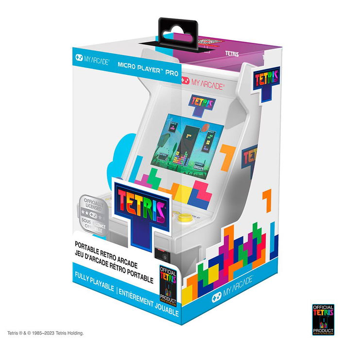 My Arcade Micro Player Pro Tetris 2.75" Pantalla Alta Resolución Color - Consola Retro Portátil Arcade con Altavoz y Puerto Auriculares