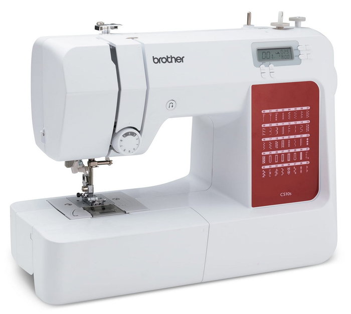 Brother CS10s Máquina de coser electrónica Blanco y rojo