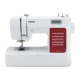 Brother CS10S - Máquina de Coser CS10s Clásica en Color Blanco y Rojo