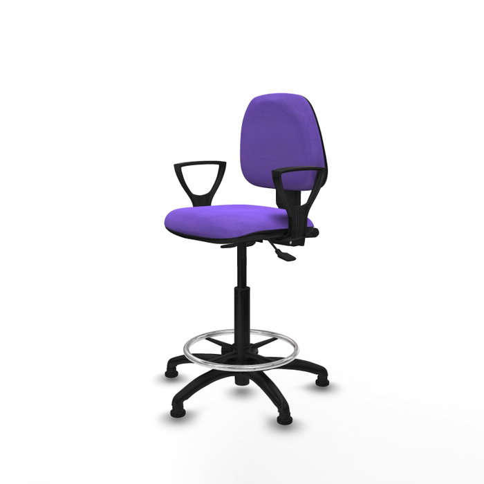PIQUERAS Y CRESPO Taburete Isso AS Bali lila con brazos fijos