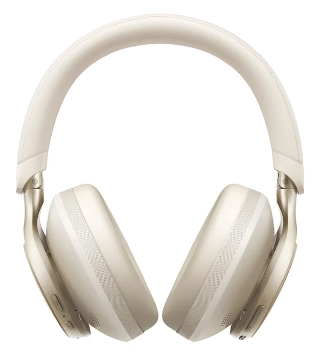 Soundcore Space One Auriculares Diadema con Cancelación Activa de Ruido (ANC), Bluetooth y Cable, 40h Batería, Color Crema
