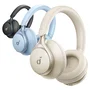 Soundcore Space One Auriculares Diadema con Cancelación Activa de Ruido (ANC), Bluetooth y Cable, 40h Batería, Color Crema