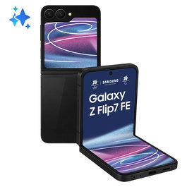 Samsung Galaxy Z Flip7 FE 5G Dual SIM 8 GB RAM 256 GB Negro, Pantalla Dynamic AMOLED 2X 6.7" 120 Hz, Cámara Trasera 50 MP + 12 MP, Exynos 2400