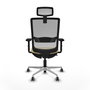 PIQUERAS Y CRESPO Silla de oficina Haches con mecanismo Sincro/Traslack Crema y Gris