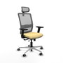 PIQUERAS Y CRESPO Silla de oficina Haches con mecanismo Sincro/Traslack Crema y Gris