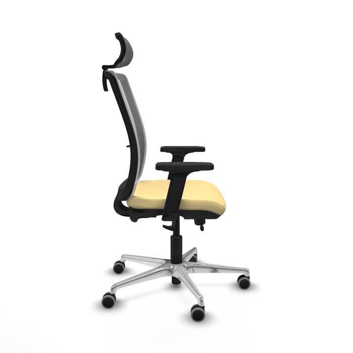 PIQUERAS Y CRESPO Silla de oficina Haches con mecanismo Sincro/Traslack Crema y Gris